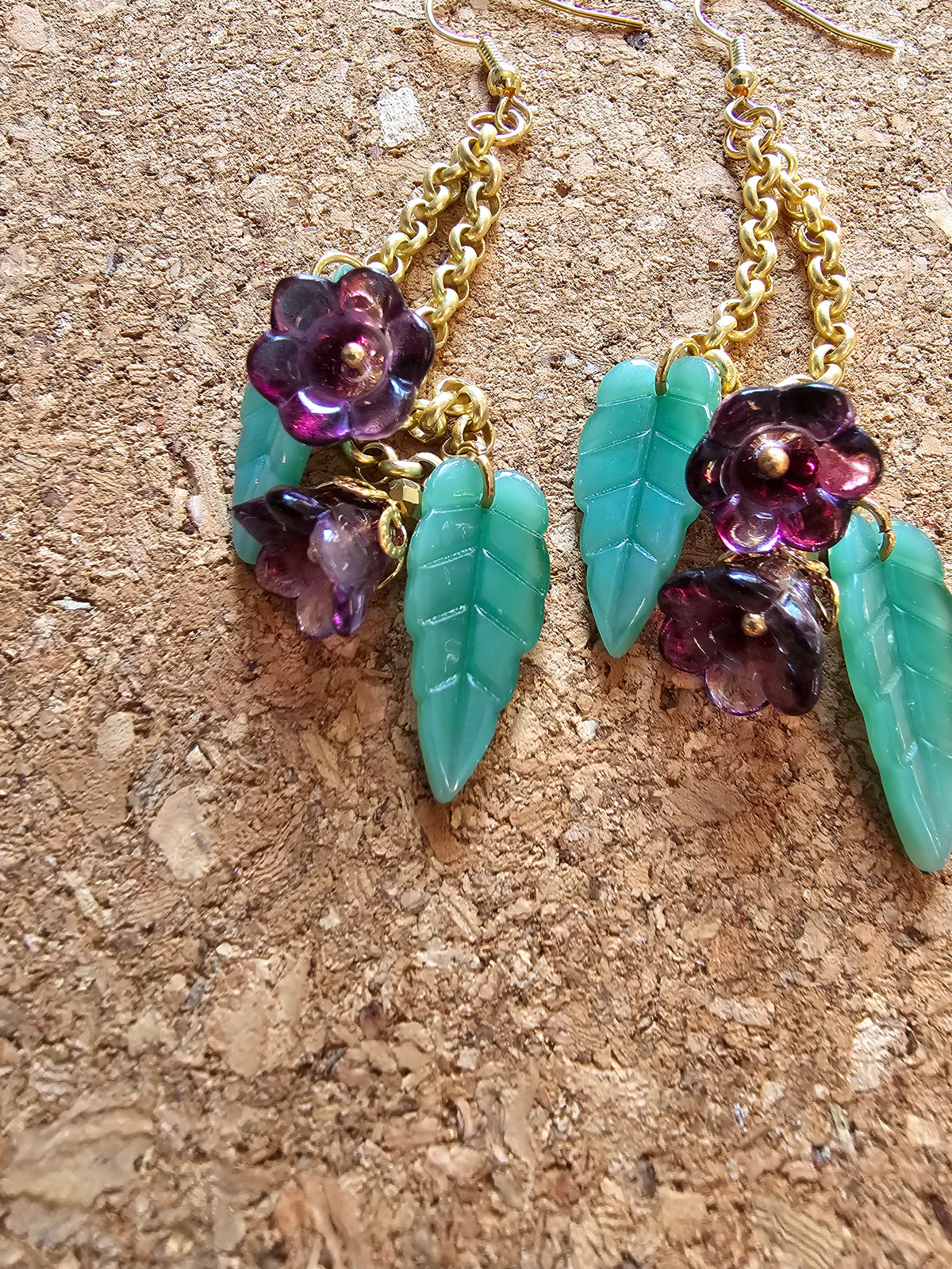 Purple Desert Flower Earrings