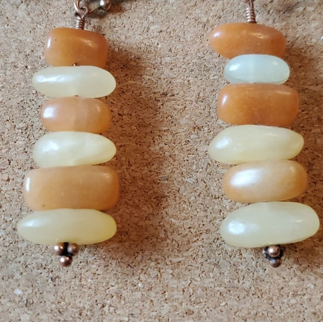 Stone Stacked Earrings