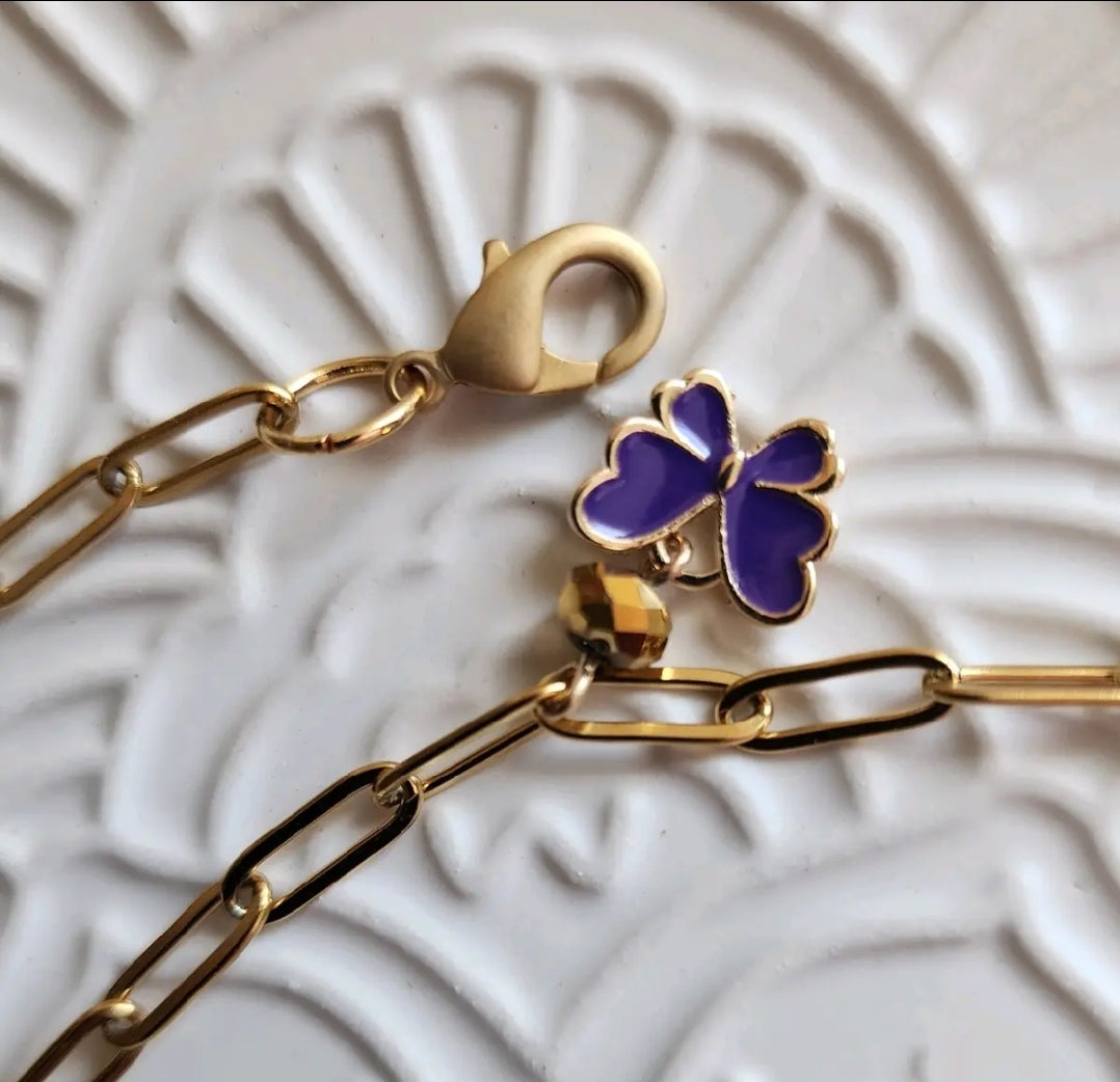 Purple Butterfly Necklace
