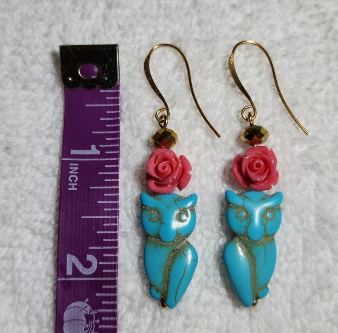 Blue Cat Earrings