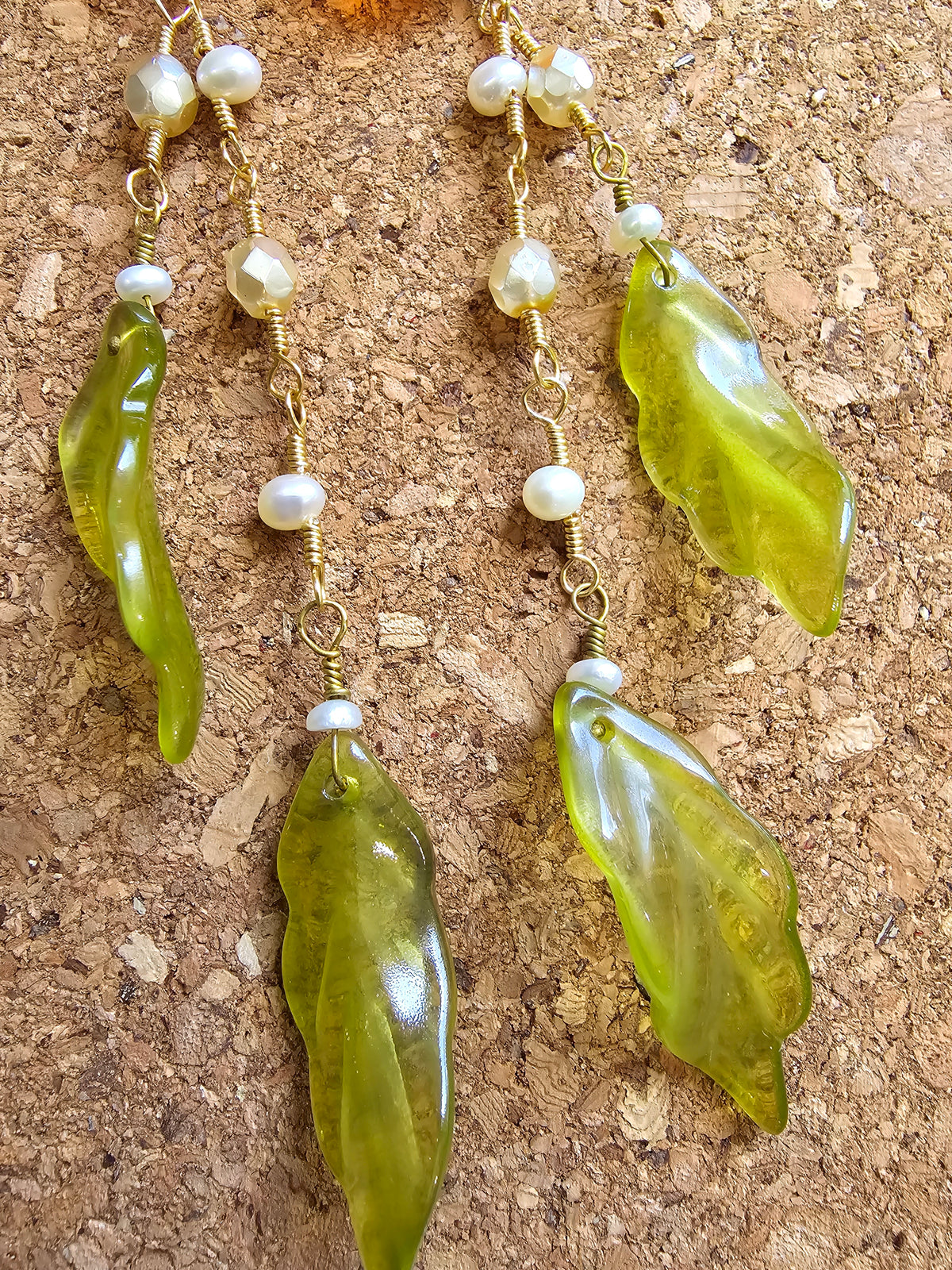 Orange Wild Desert Flower 7" Dangle Earrings