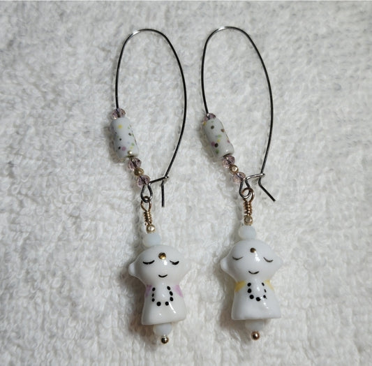 Mr. And Mrs. Porcelain Earrings