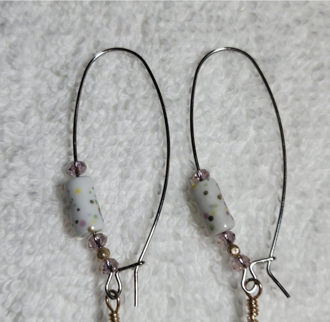 Mr. And Mrs. Porcelain Earrings