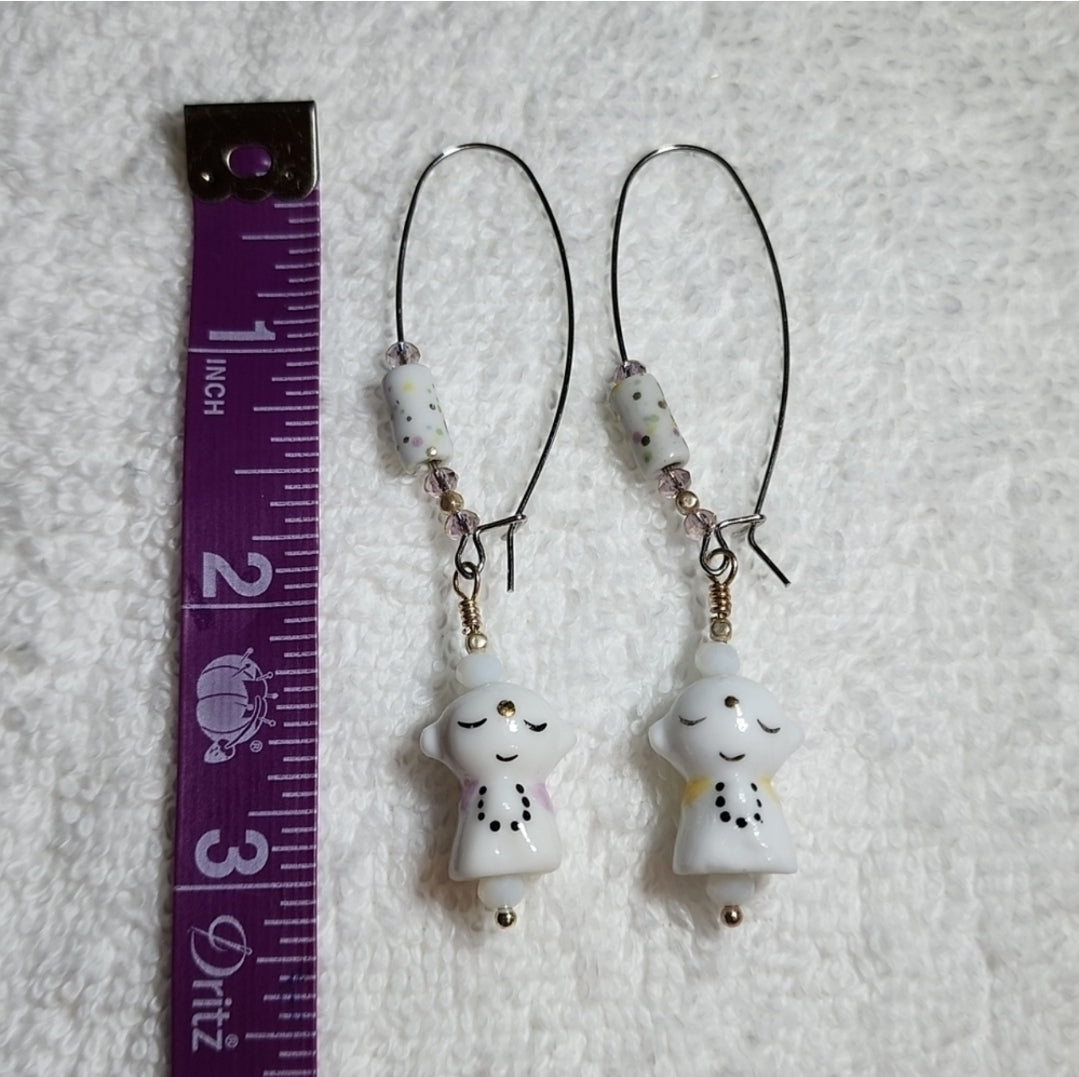 Mr. And Mrs. Porcelain Earrings