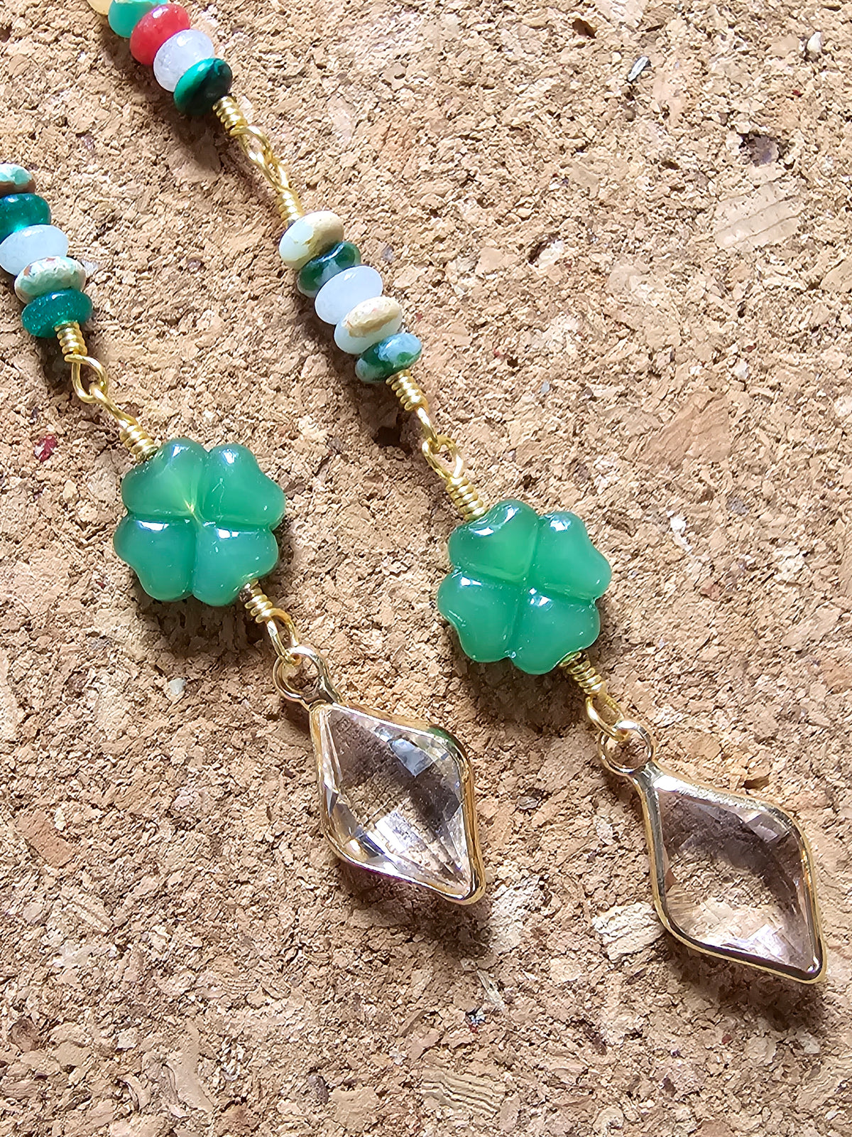 Desert Stones Long Dangel Earrings