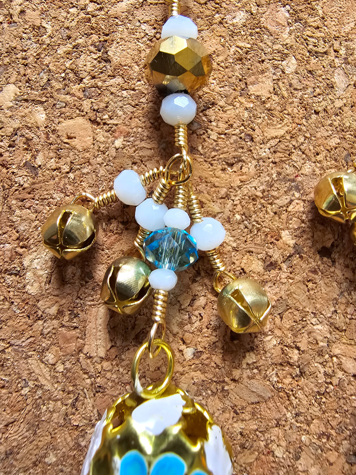 Jingle light Blue Flower Earrings