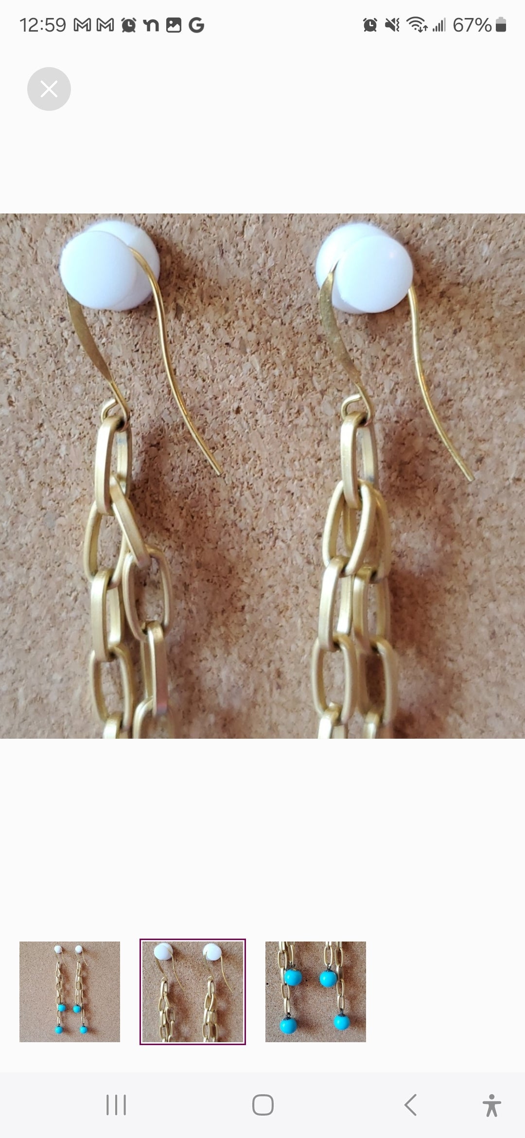Chain and Ball Earrings