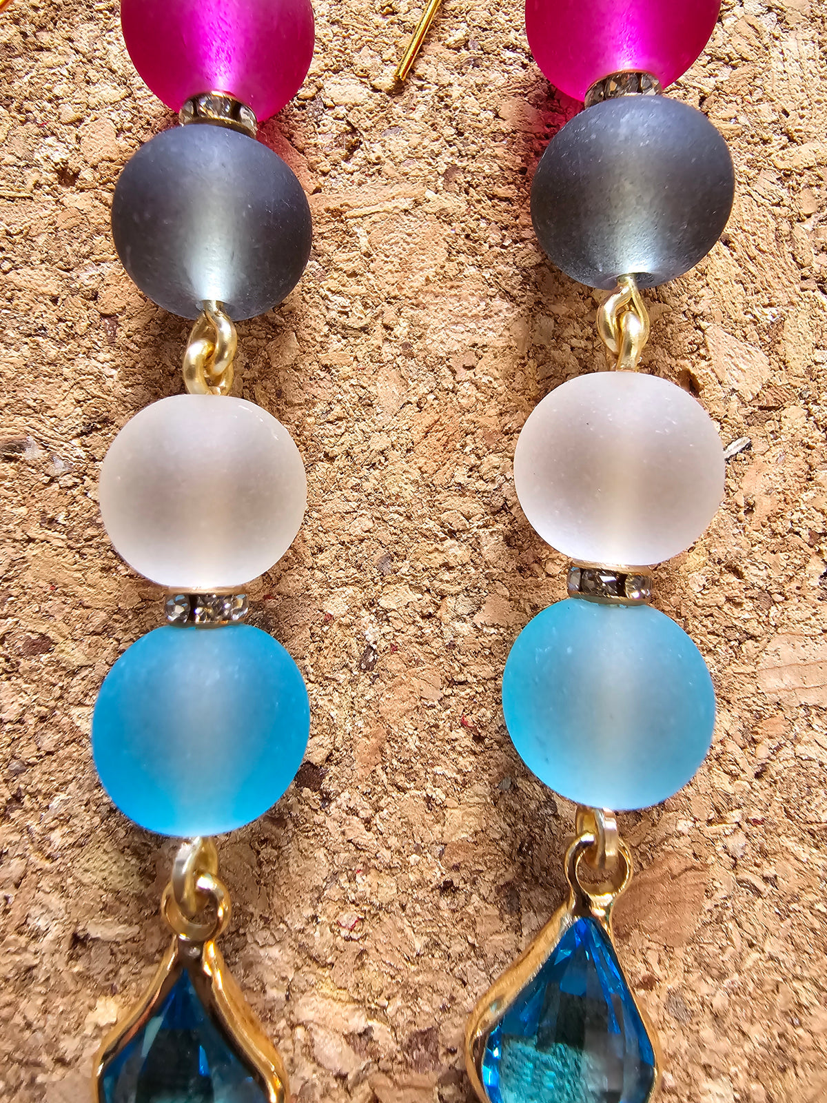 Water Color Stacked Earrings