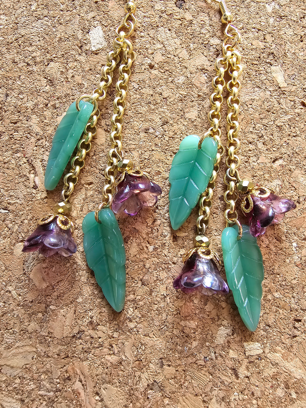 Purple Desert Flower Earrings