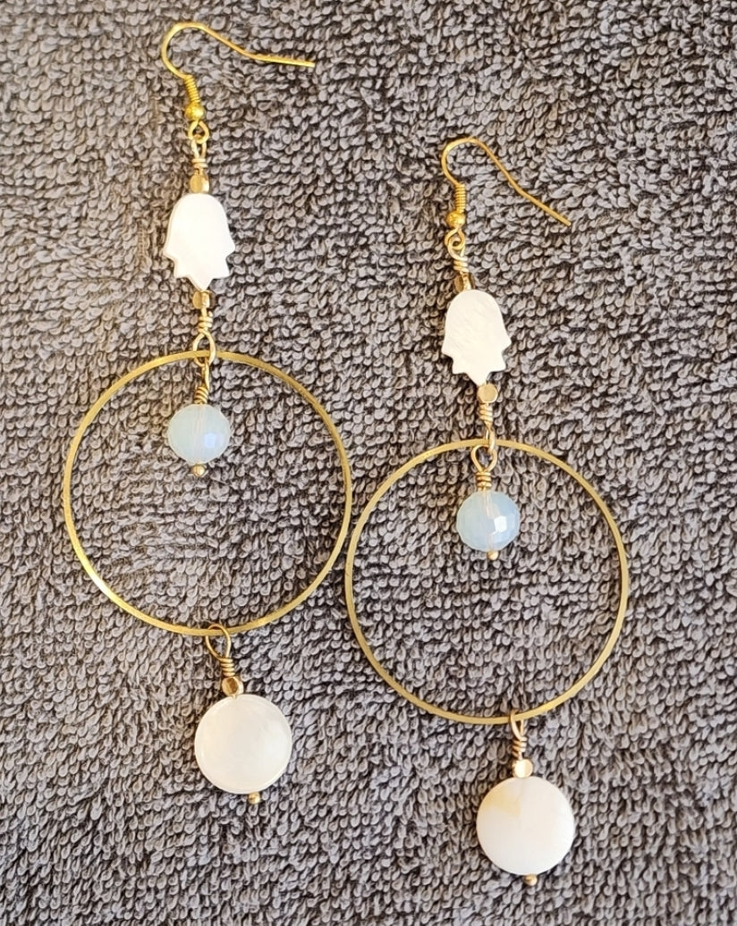 Hamsa hand Boho Earrings
