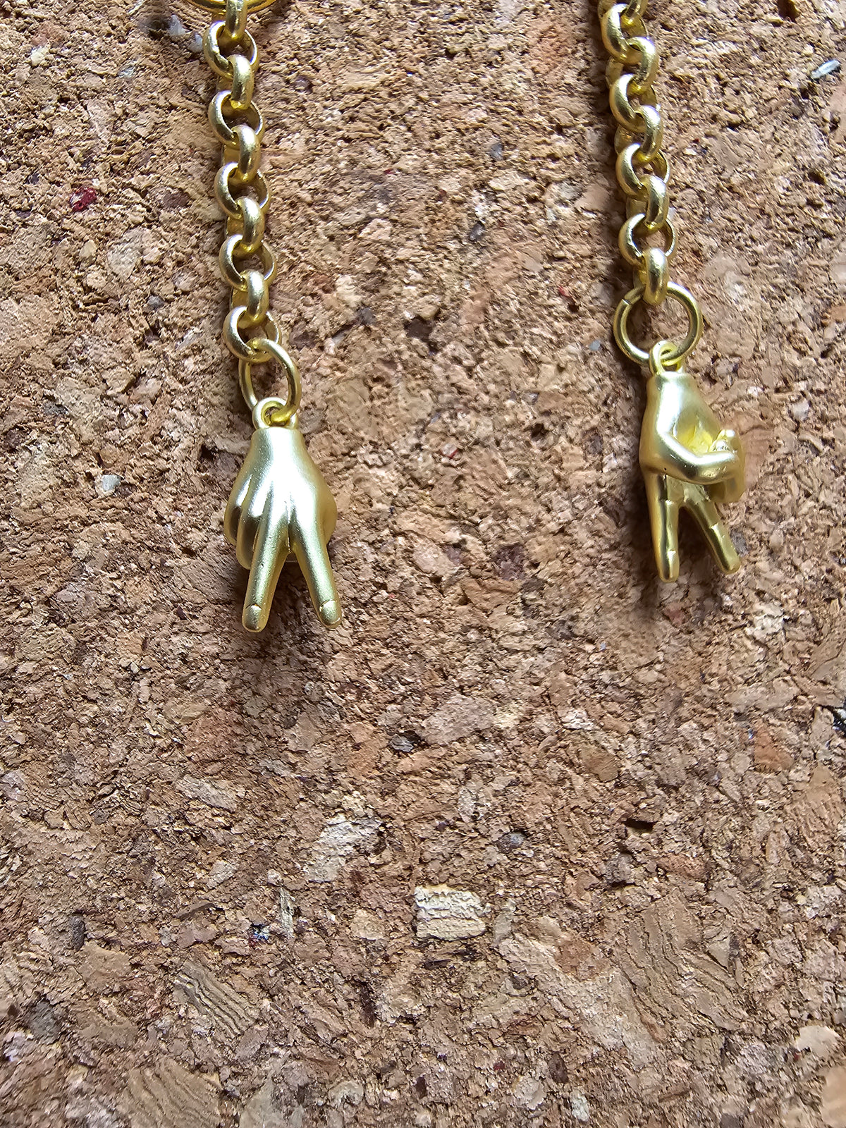 Double Peace Dangle Earrings