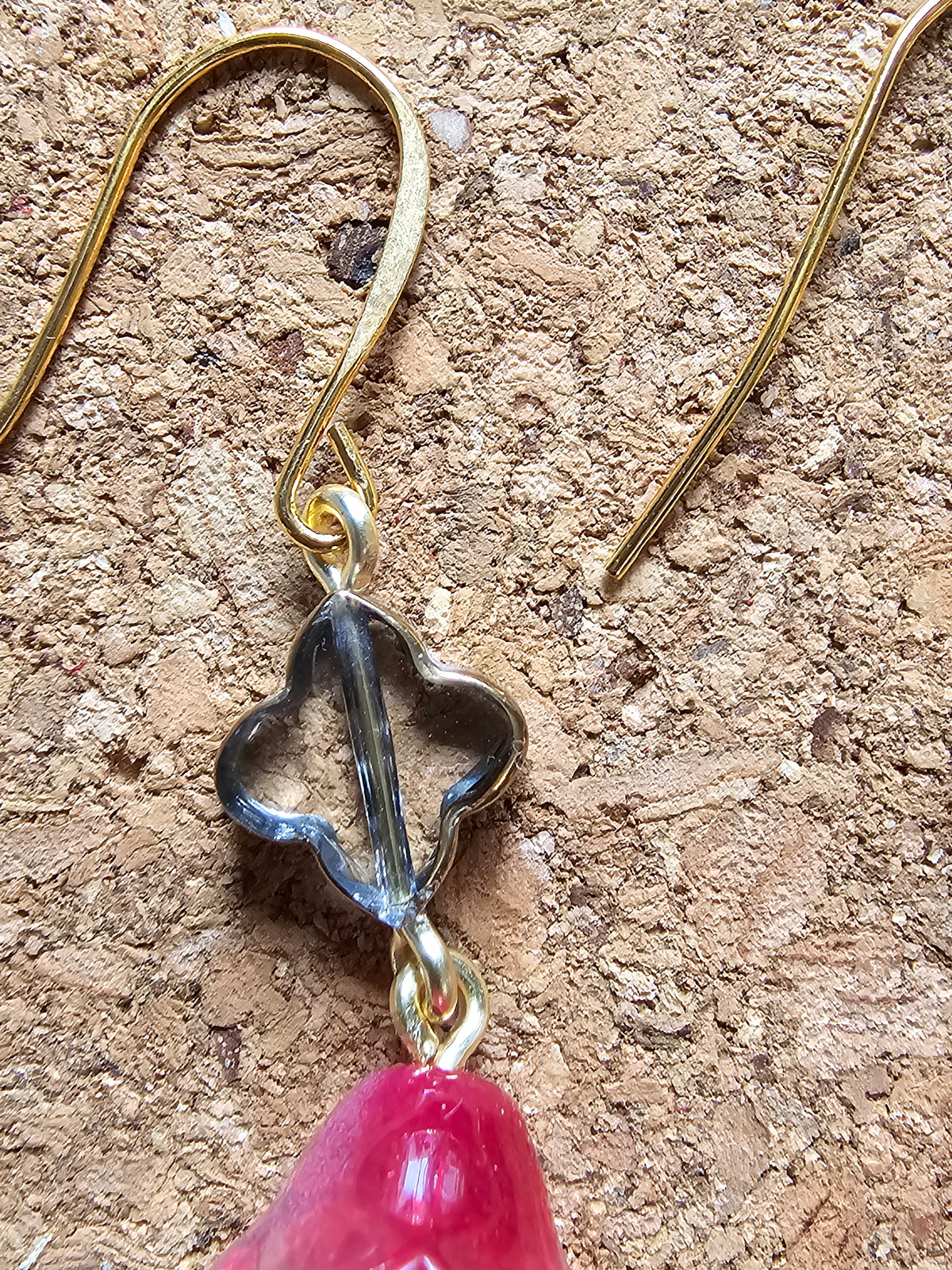 Pink Rain Flower Earrings