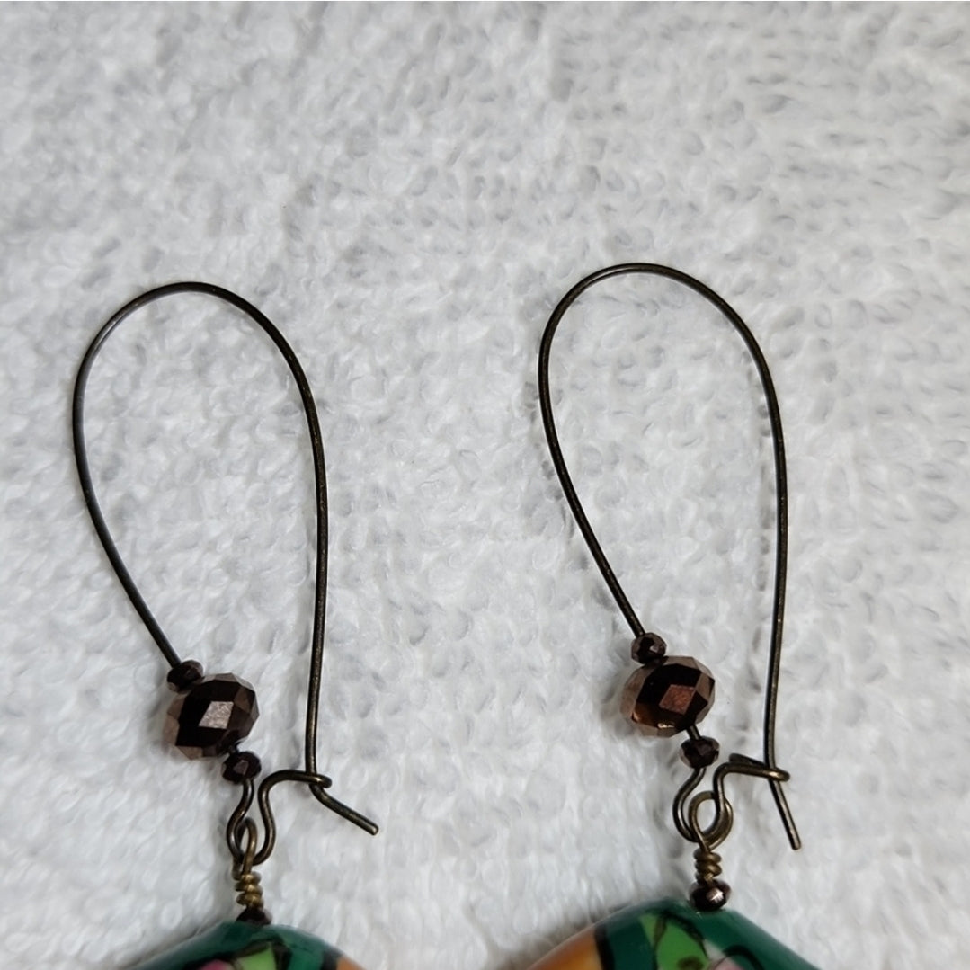 Clay Flowet Fish Earrings