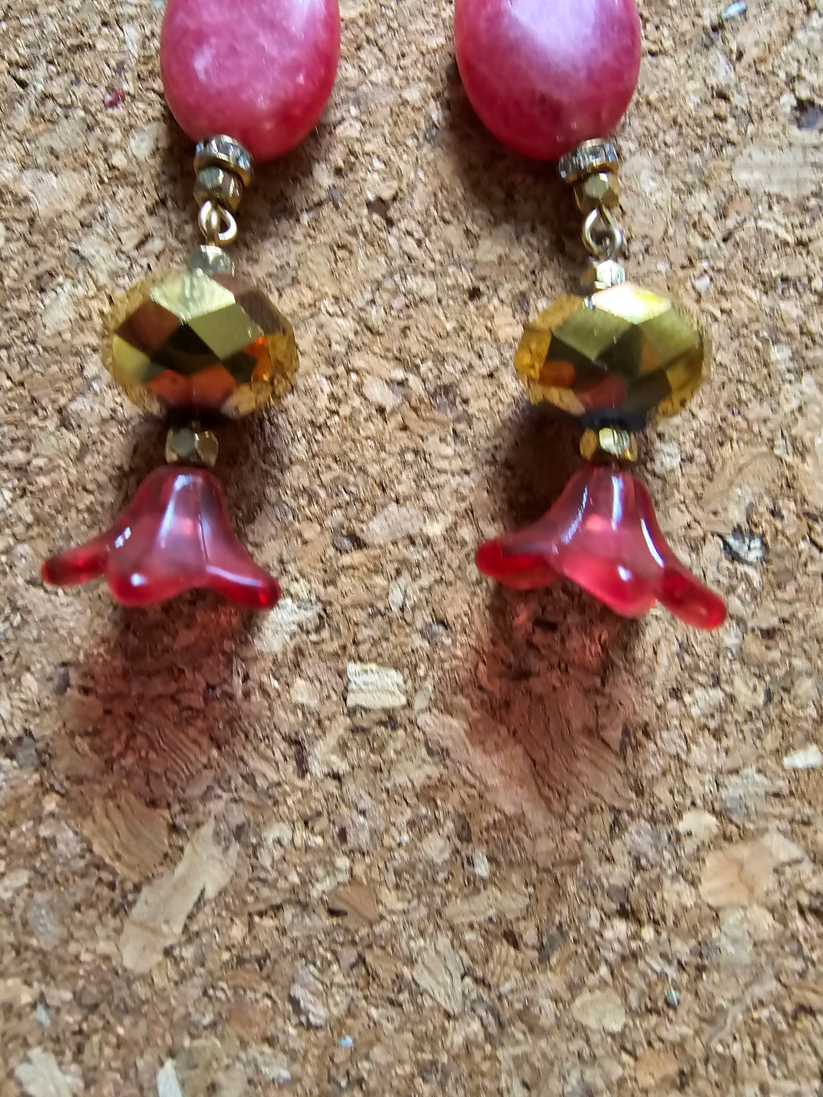 Pink Wind Flower Earrings