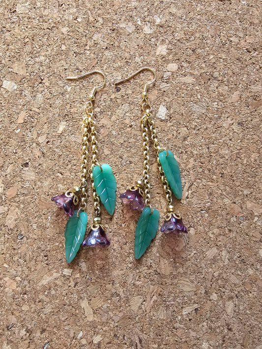 Purple Desert Flower Earrings