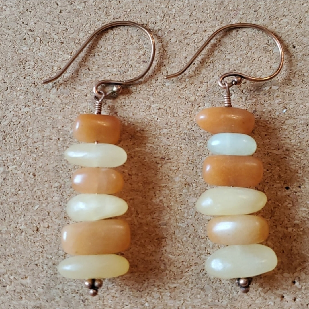 Stone Stacked Earrings