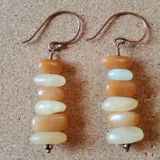 Stone Stacked Earrings