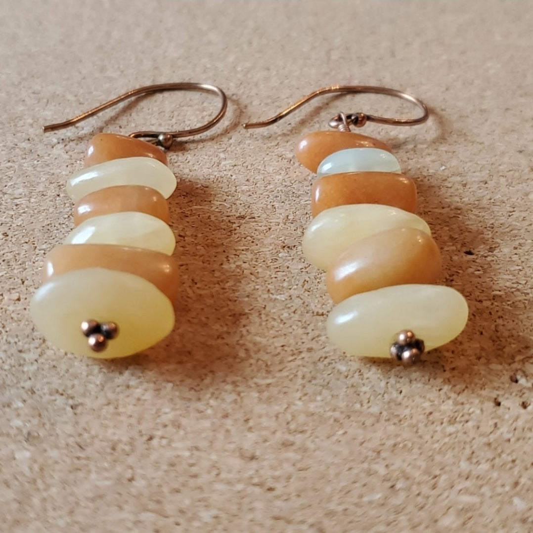 Stone Stacked Earrings