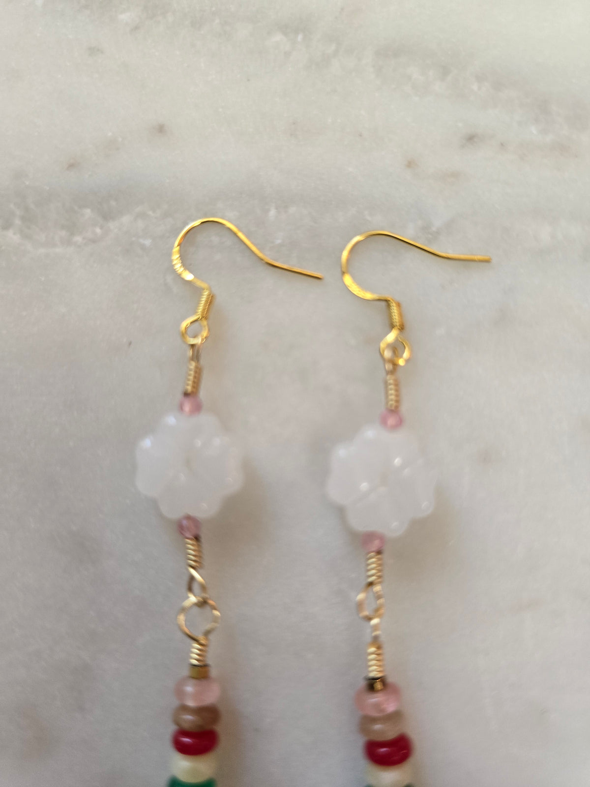 Sedona Flower Long Dangel Earrings
