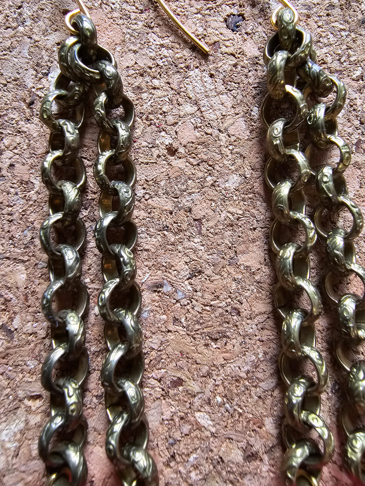 Hot Pink Chain Link Earrings