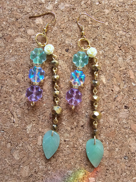 Monsoon Rains Dessert Flowers Earrings