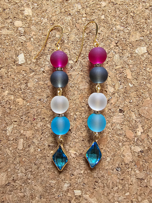 Water Color Stacked Earrings
