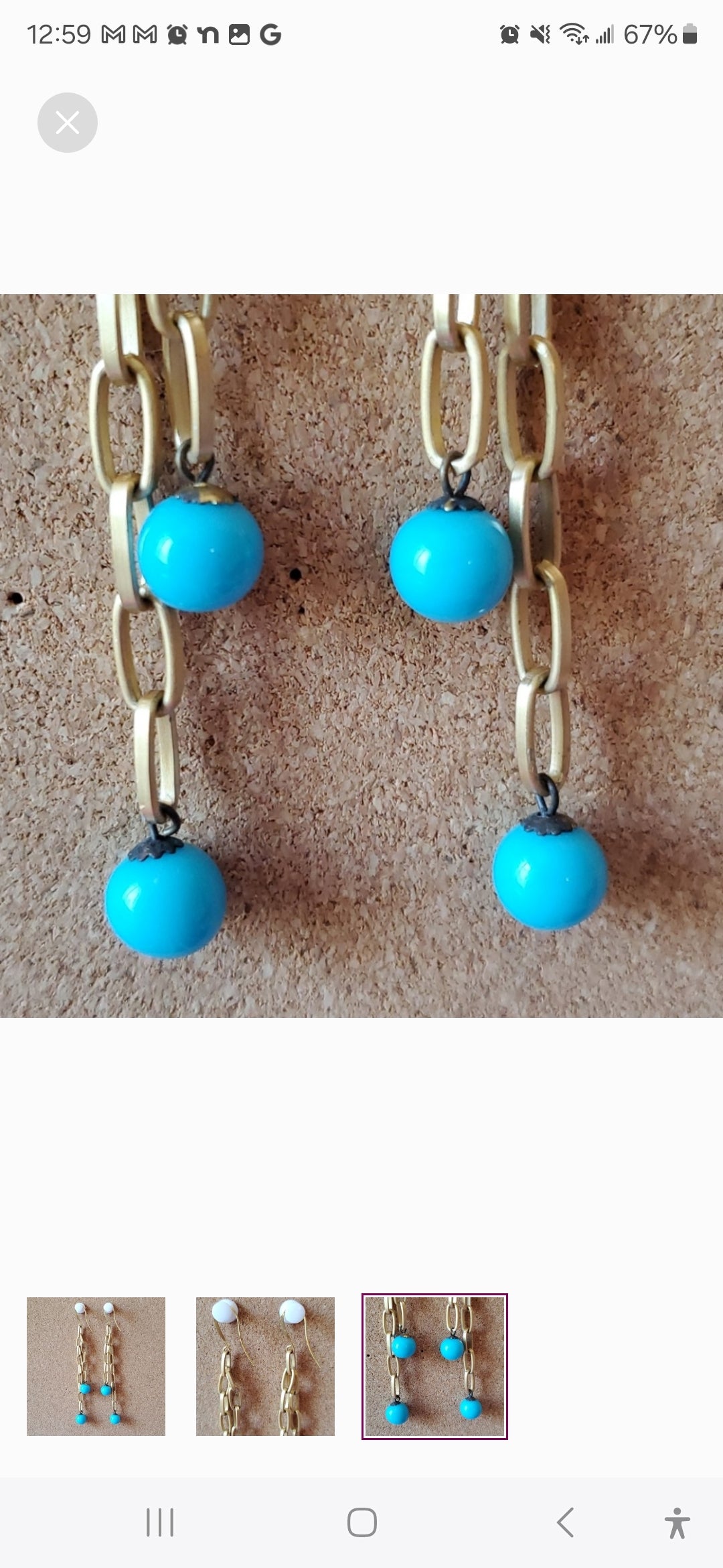 Chain and Ball Earrings
