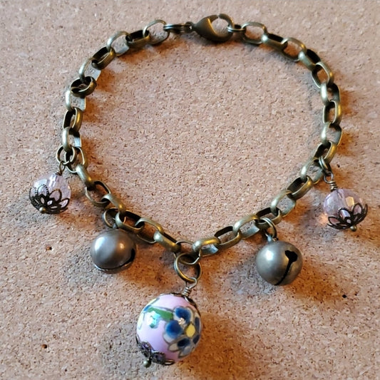 Dangle Bell Flower Bracelet