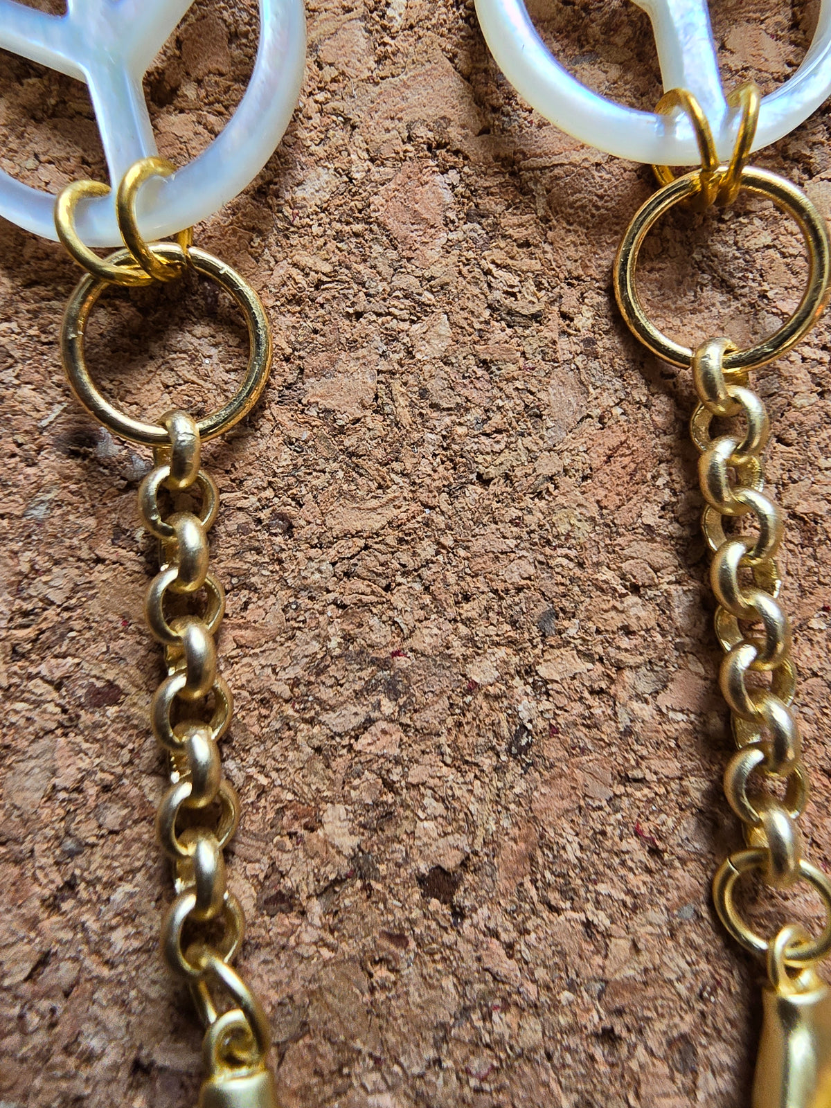 Double Peace Dangle Earrings