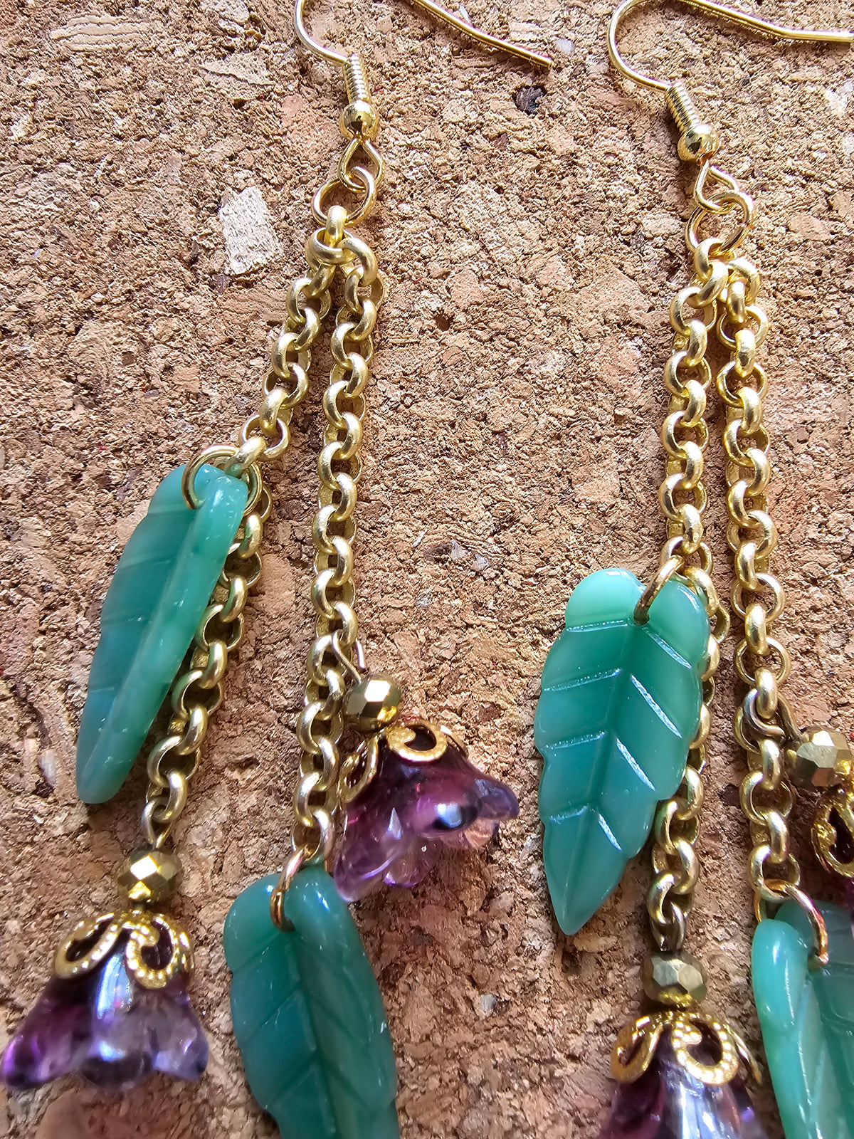 Purple Desert Flower Earrings