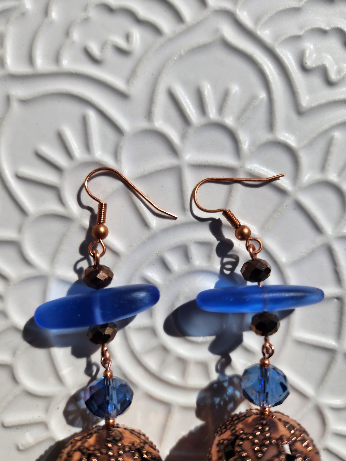 Copper Blue Earrings
