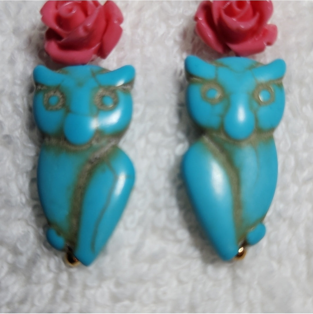 Blue Cat Earrings