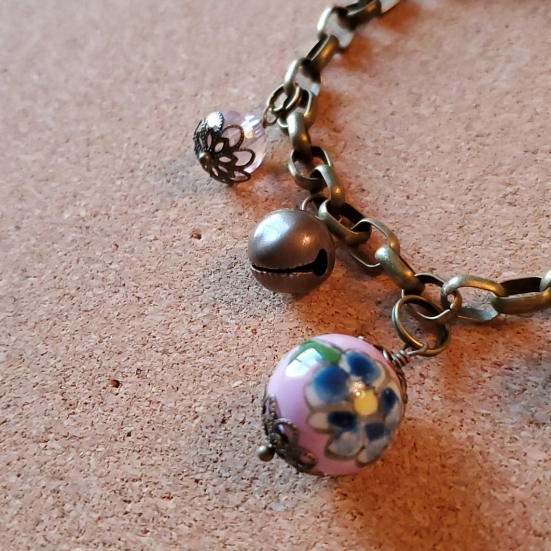 Dangle Bell Flower Bracelet