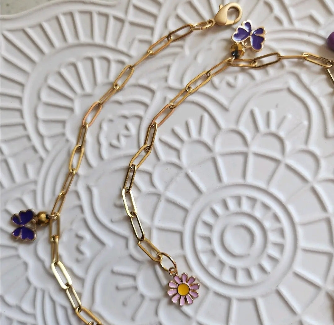 Purple Butterfly Necklace