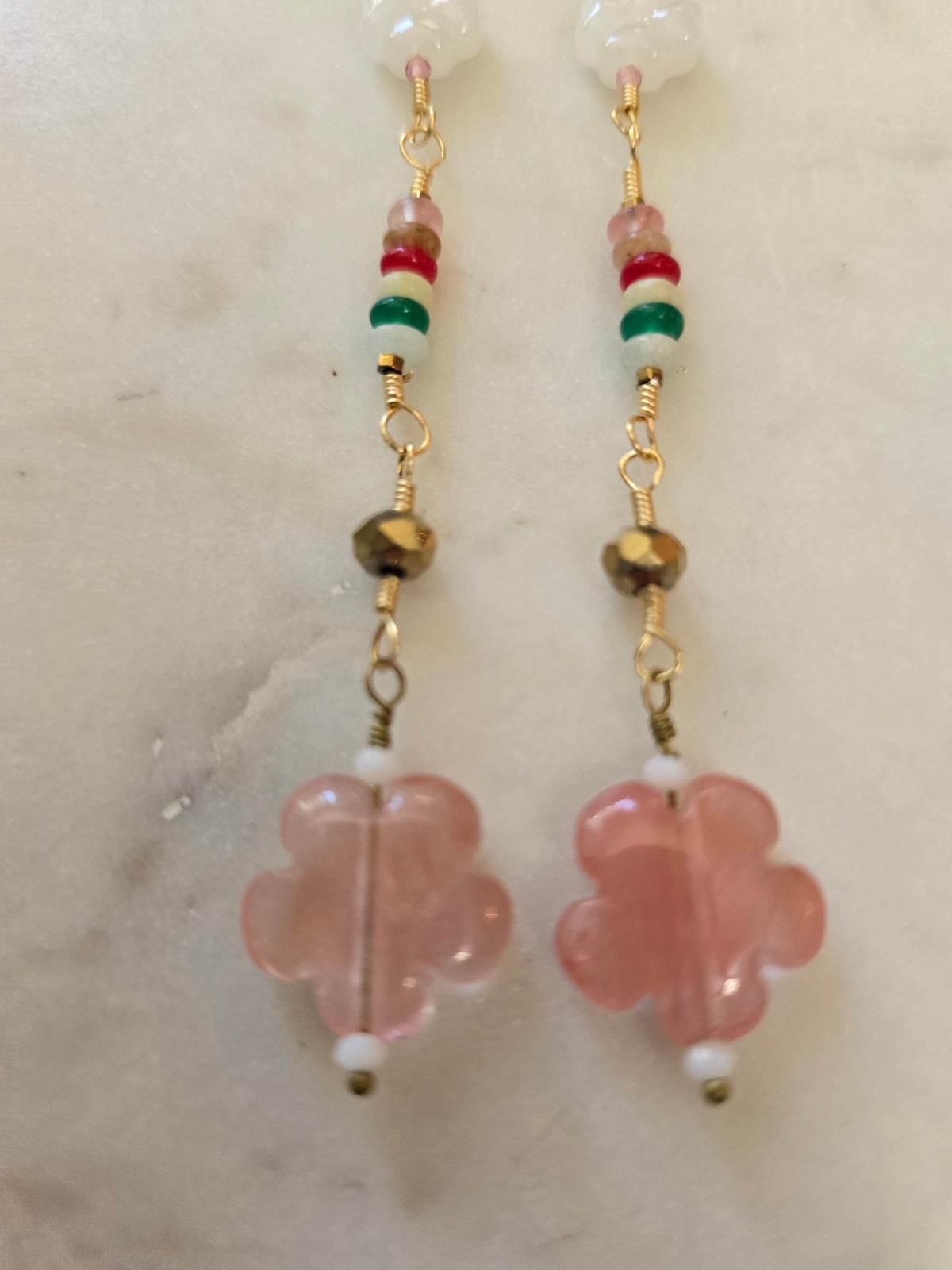 Sedona Flower Long Dangel Earrings