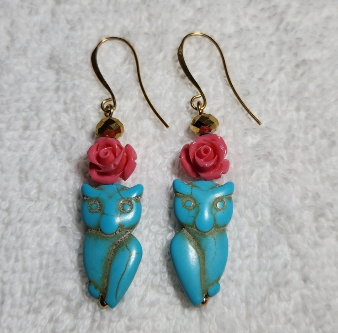 Blue Cat Earrings