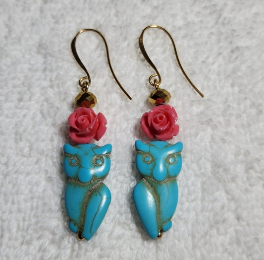 Blue Cat Earrings