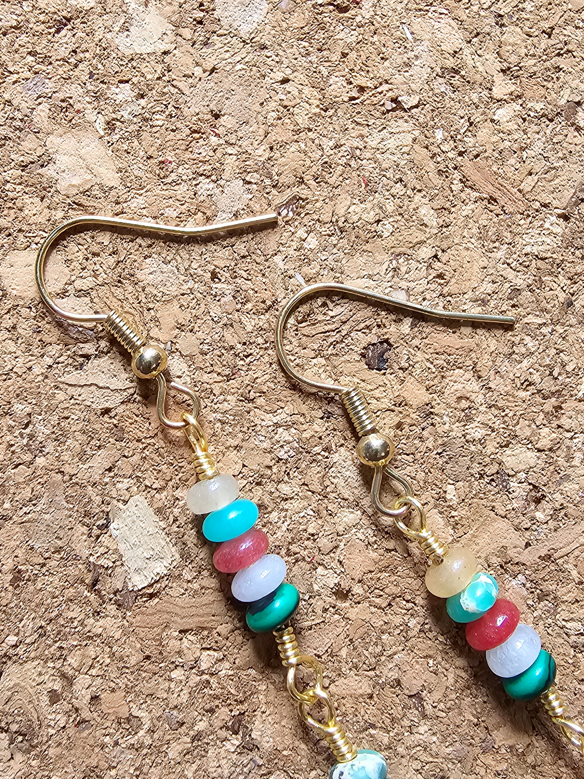 Desert Stones Long Dangel Earrings