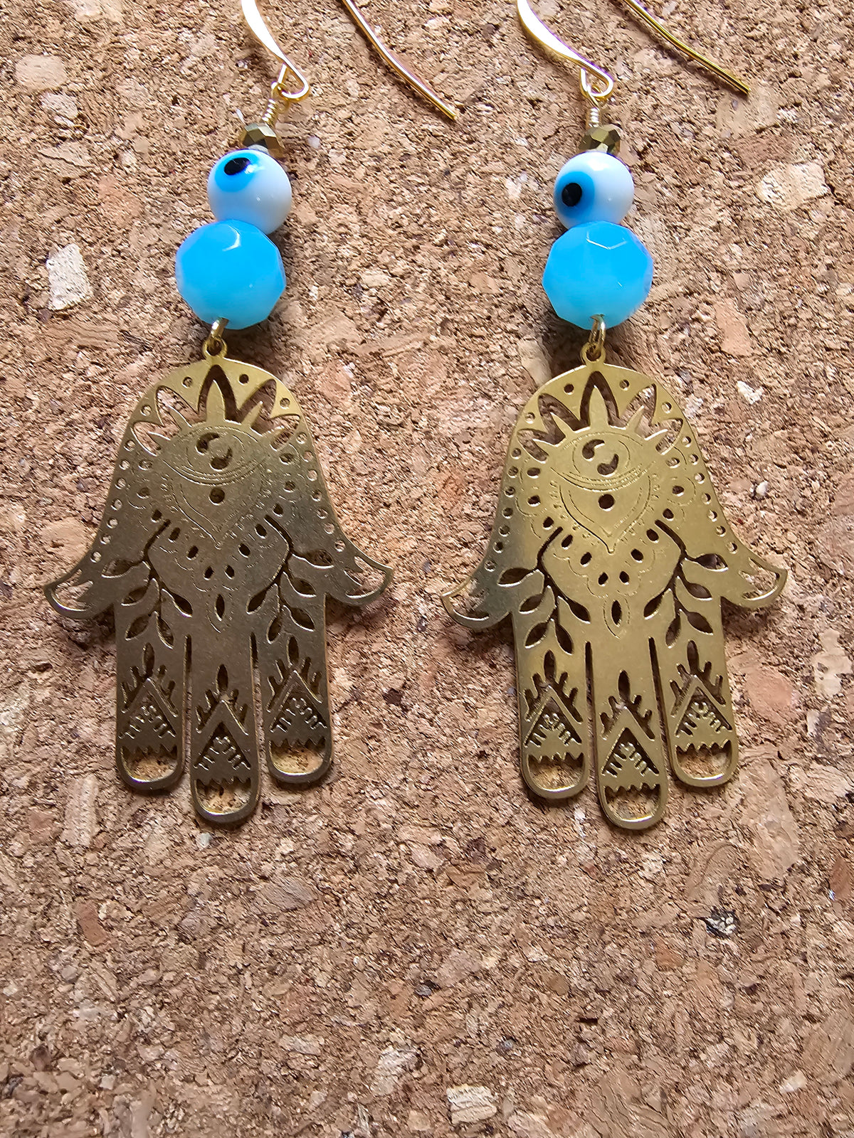 Double Protection Hamsa Hand Earrings