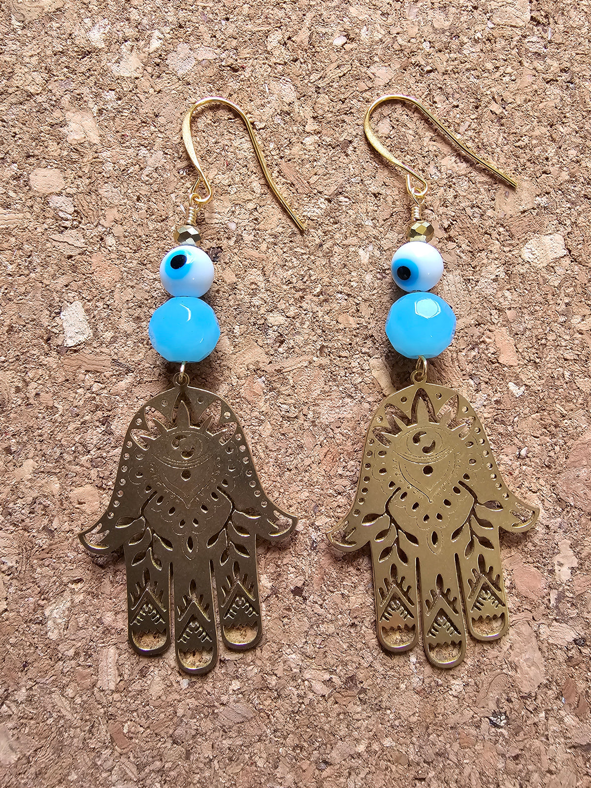Double Protection Hamsa Hand Earrings