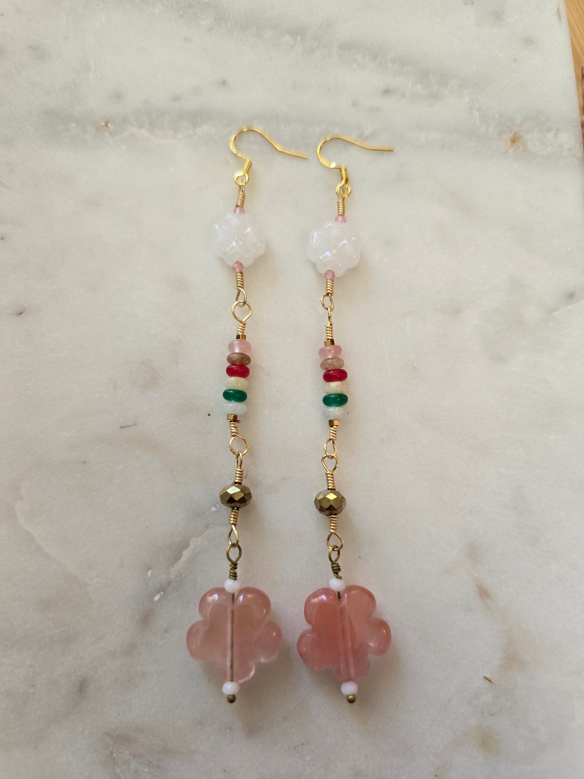 Sedona Flower Long Dangel Earrings
