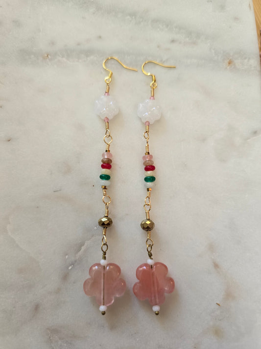 Sedona Flower Long Dangel Earrings