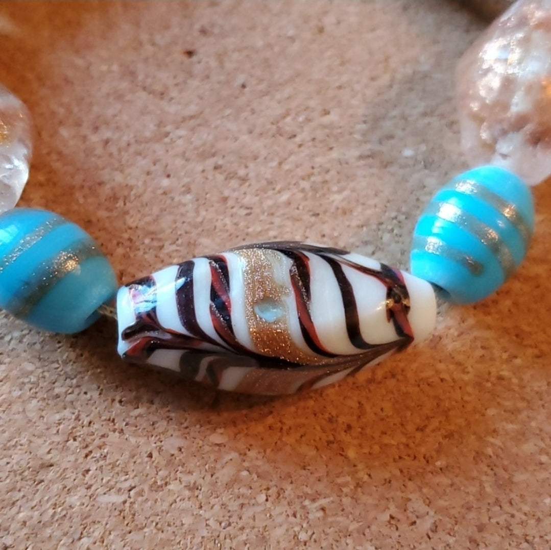 Vintage Chunky Glass Bead Mix Bracelet