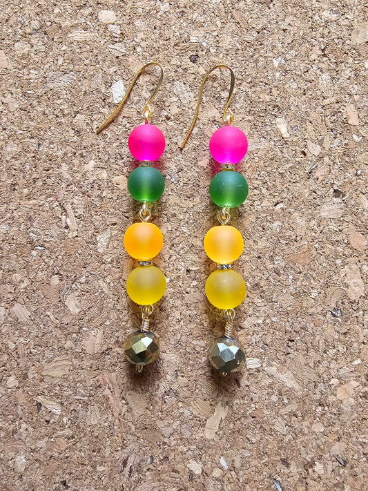 Water Color Stacked Earrings