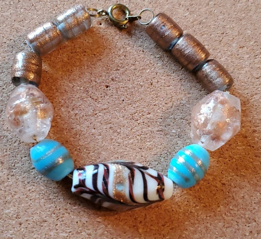 Vintage Chunky Glass Bead Mix Bracelet