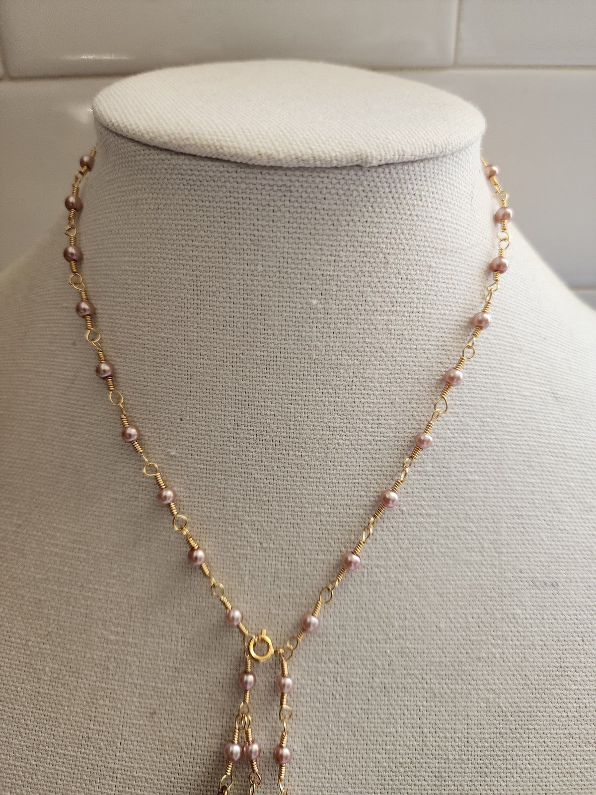 Puff Balls And Pearls Necklace